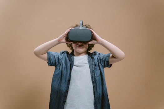 A Kid Using VR Goggles